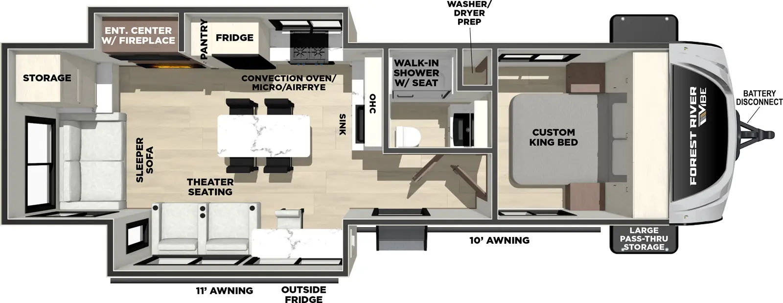 Vibe 2800RL Floorplan